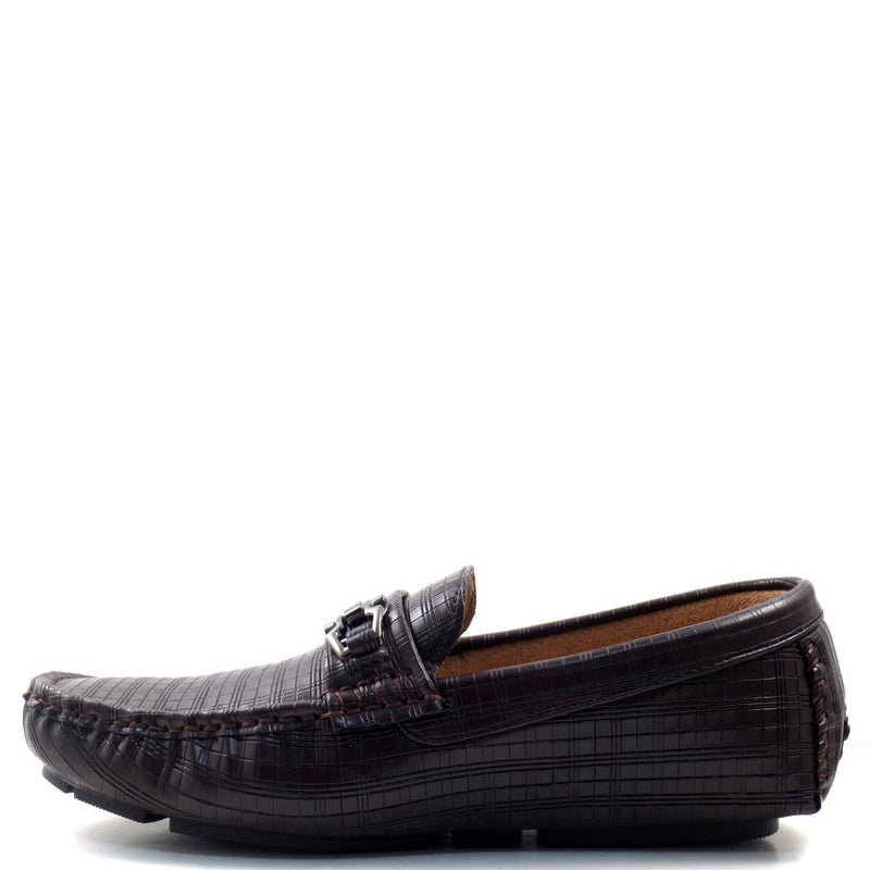 Slip On Driver Moccasins with Metal Buckle Strap - SED8038