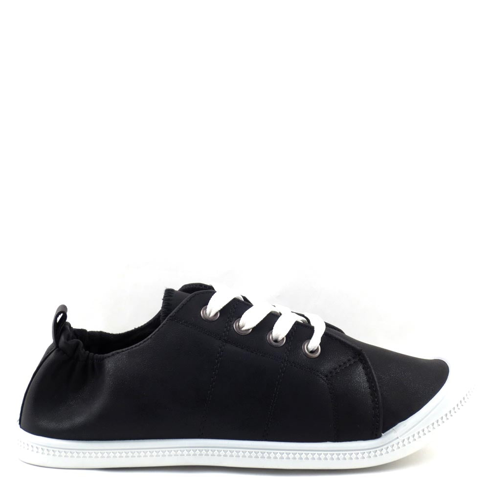 Pierre Dumas Round Toe Stretchy Upper Lace Up Sneakers - 81473
