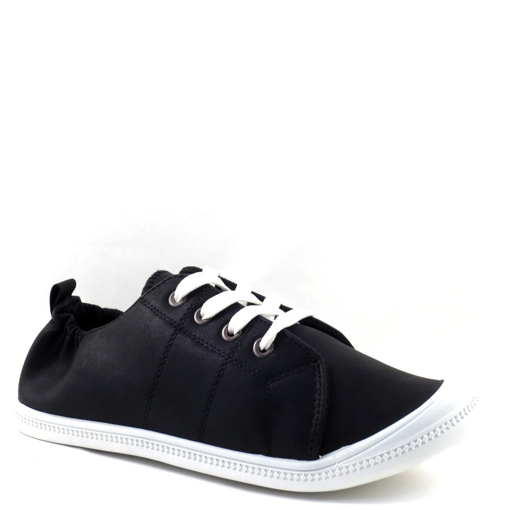 Pierre Dumas Round Toe Stretchy Upper Lace Up Sneakers - 81473