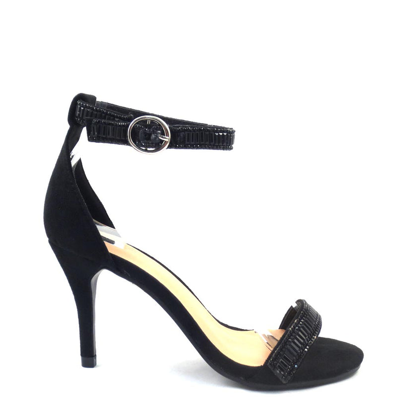 Love Mark Open Toe Ankle Strap Buckle Detail Mid Size Heels - Addie 25