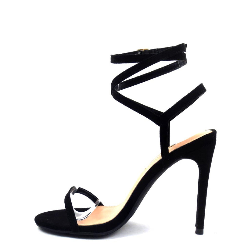 Liliana Strappy Open Toe Ankle Laced Tie Up Heels - Beckham