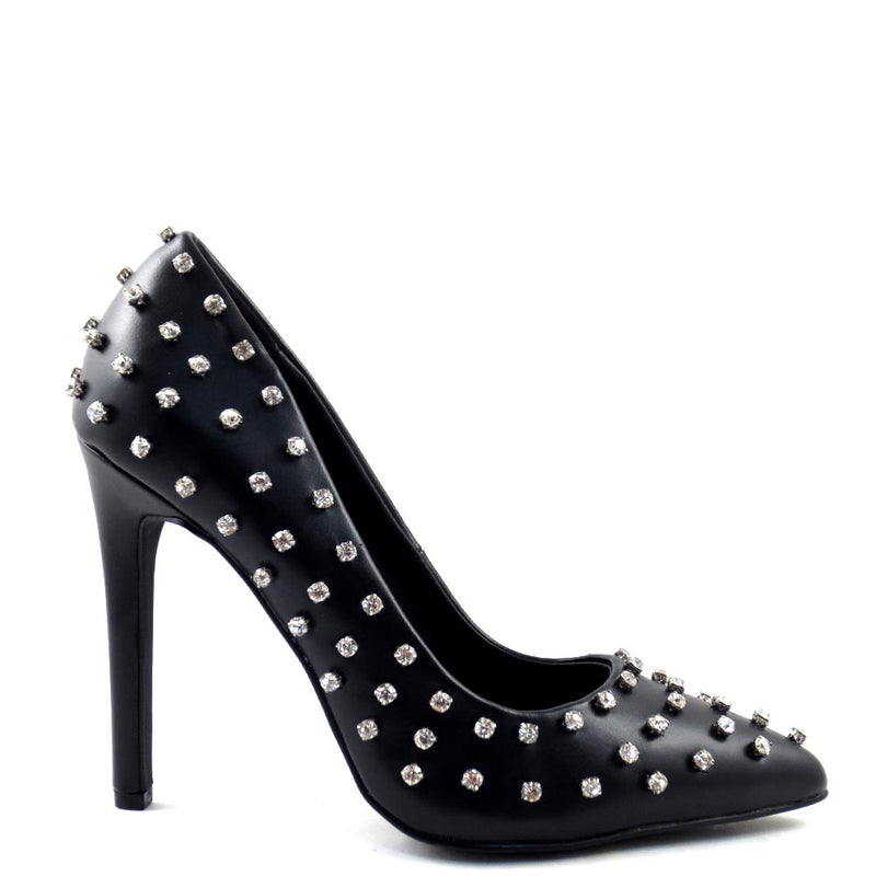 Olivia Jaymes Diamond Encrusted Closed Toe Heels - Bumble