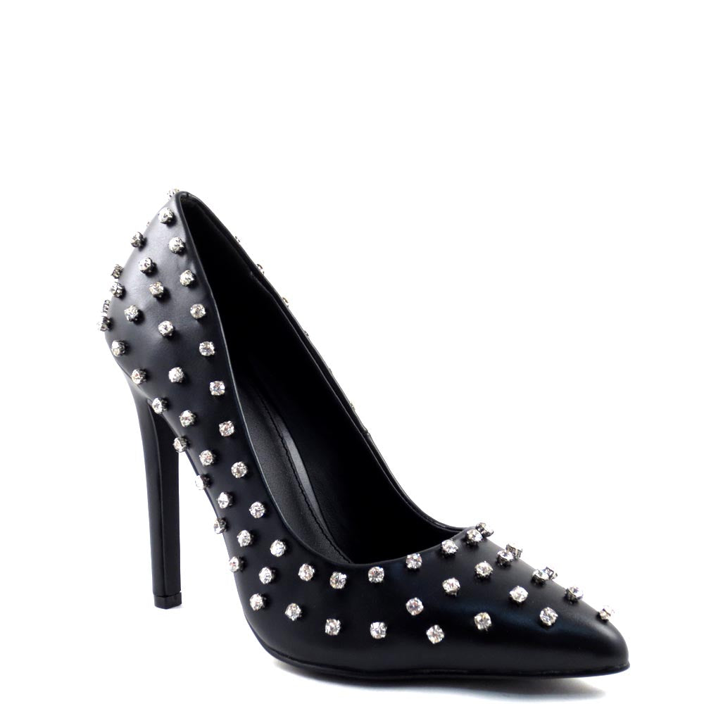 Olivia Jaymes Diamond Encrusted Closed Toe Heels - Bumble