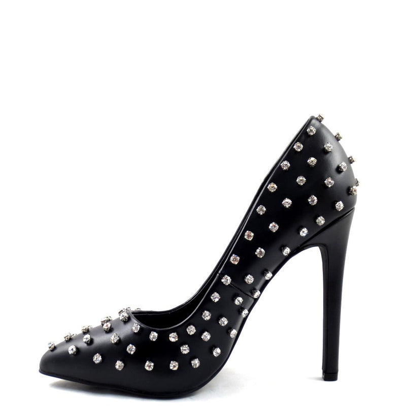 Olivia Jaymes Diamond Encrusted Closed Toe Heels - Bumble