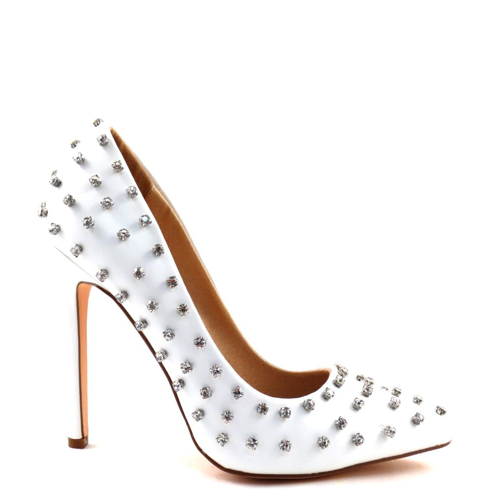 Olivia Jaymes Diamond Encrusted Closed Toe Heels - Bumble