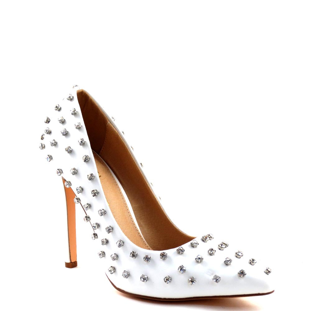 Olivia Jaymes Diamond Encrusted Closed Toe Heels - Bumble