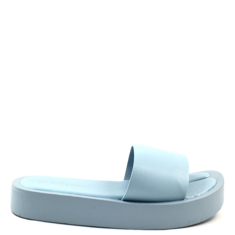 Weeboo Smooth Open Toe Slide In Platform Comfort Sandals - Comfort 3