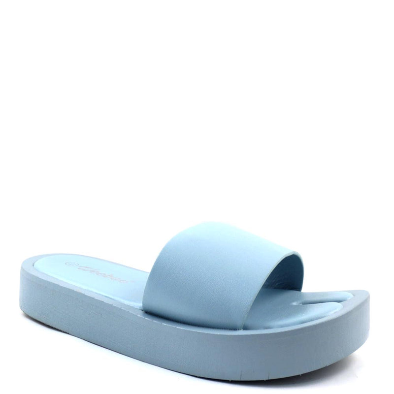 Weeboo Smooth Open Toe Slide In Platform Comfort Sandals - Comfort 3