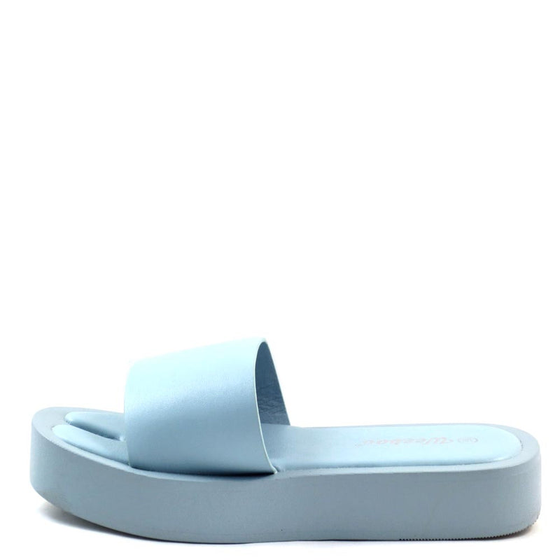 Weeboo Smooth Open Toe Slide In Platform Comfort Sandals - Comfort 3