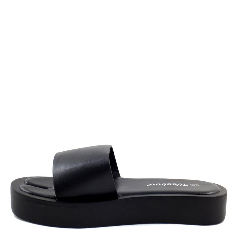 Weeboo Smooth Open Toe Slide In Platform Comfort Sandals - Comfort 3