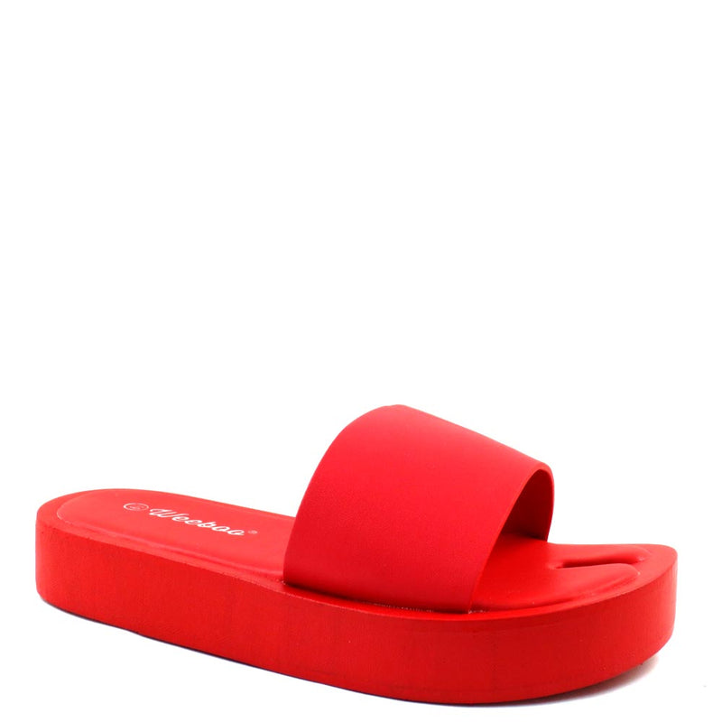 Weeboo Smooth Open Toe Slide In Platform Comfort Sandals - Comfort 3