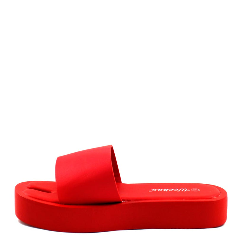 Weeboo Smooth Open Toe Slide In Platform Comfort Sandals - Comfort 3