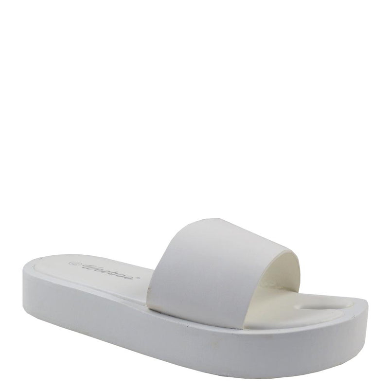 Weeboo Smooth Open Toe Slide In Platform Comfort Sandals - Comfort 3