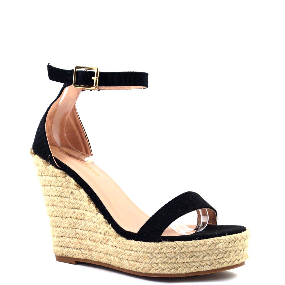 Forever Open Toe Ankle Strap Platform Espadrille Rope Wedges - Damita 16