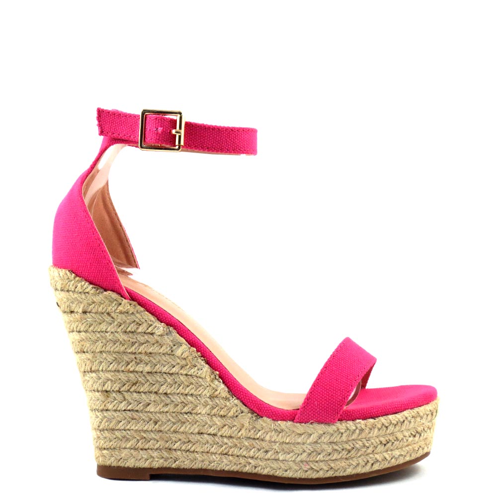 Forever Open Toe Ankle Strap Platform Espadrille Rope Wedges - Damita 16