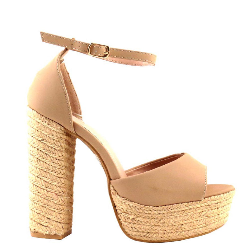 Kayleen Open Toe Ankle Strap Platform Chunky Heel - Darcell