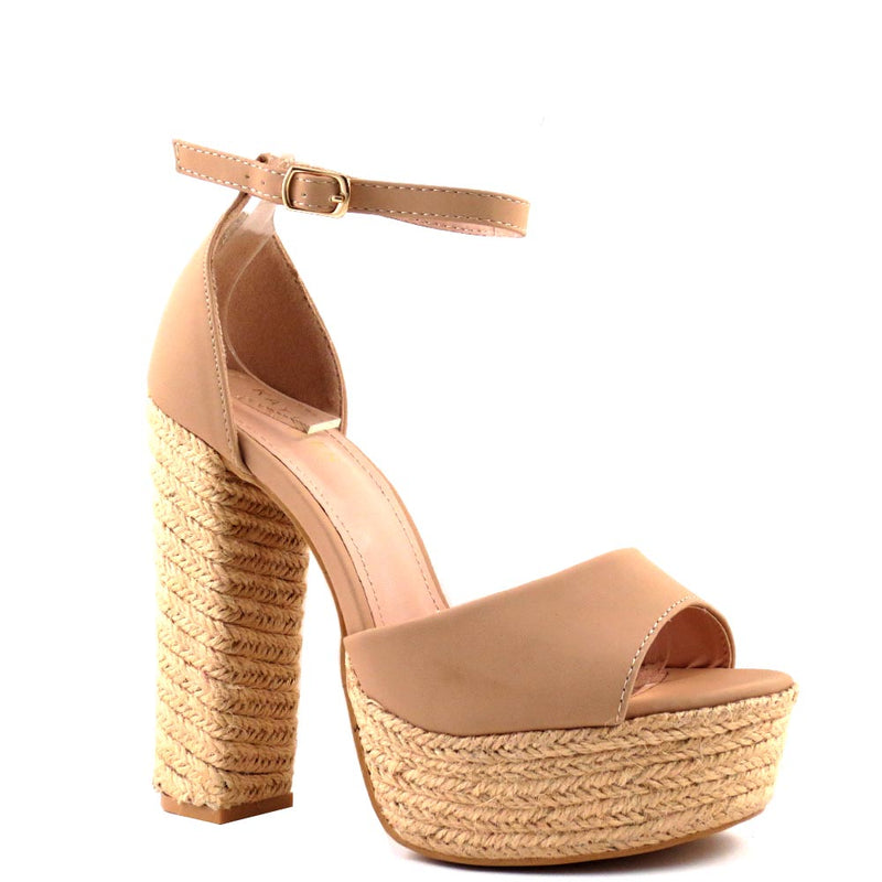 Kayleen Open Toe Ankle Strap Platform Chunky Heel - Darcell