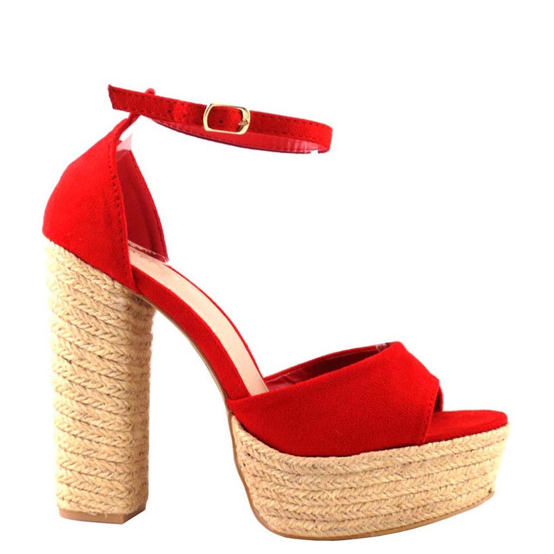 Kayleen Open Toe Ankle Strap Platform Chunky Heel - Darcell