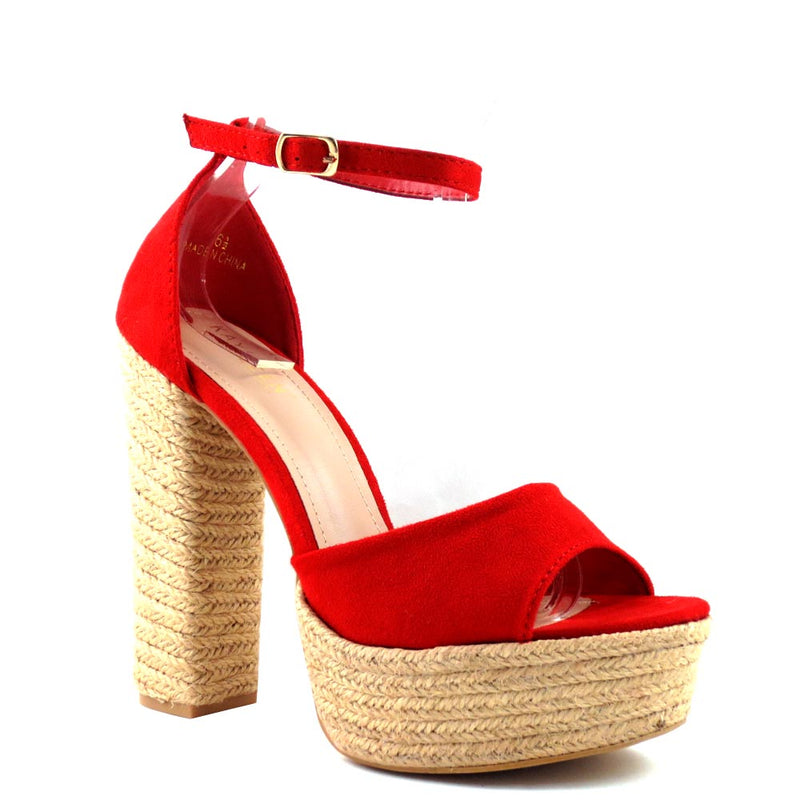 Kayleen Open Toe Ankle Strap Platform Chunky Heel - Darcell