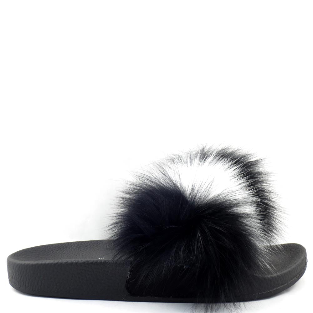 Liliana Furry Platform Sandals - Fanzzy 1A