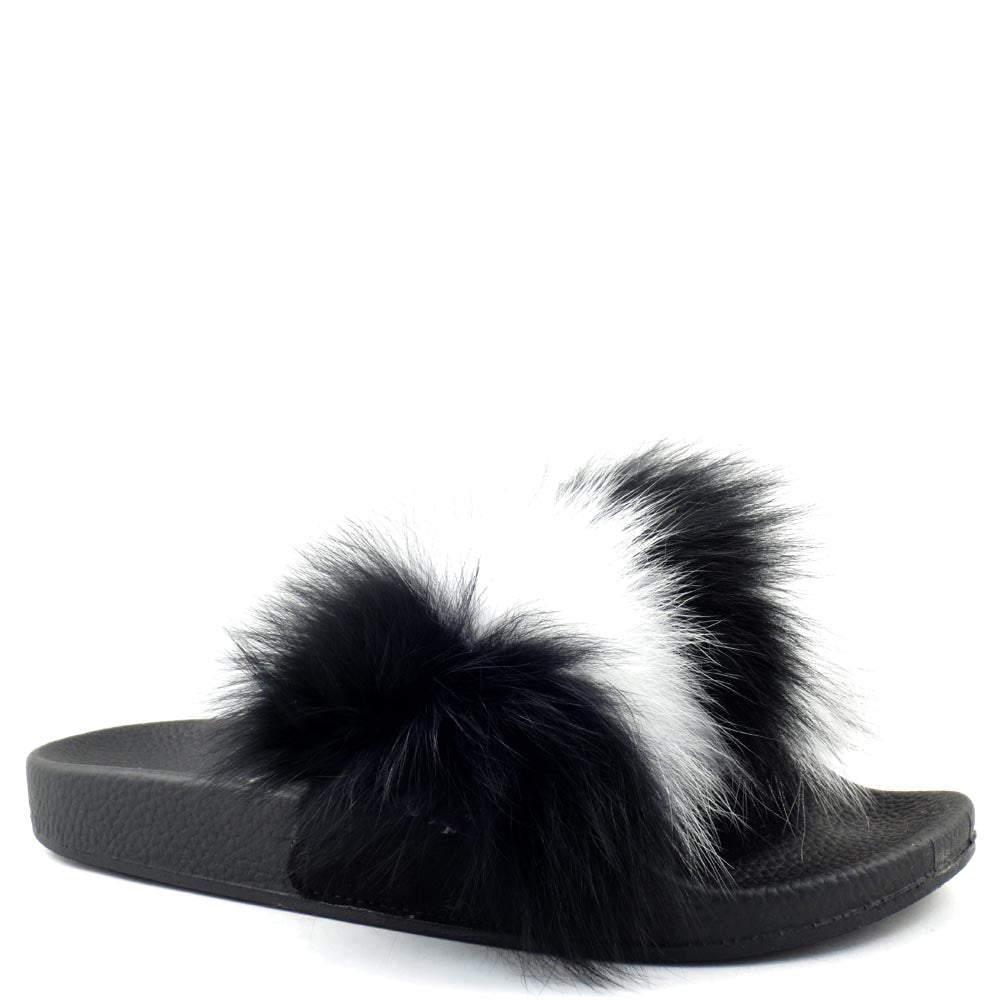 Liliana Furry Platform Sandals - Fanzzy 1A