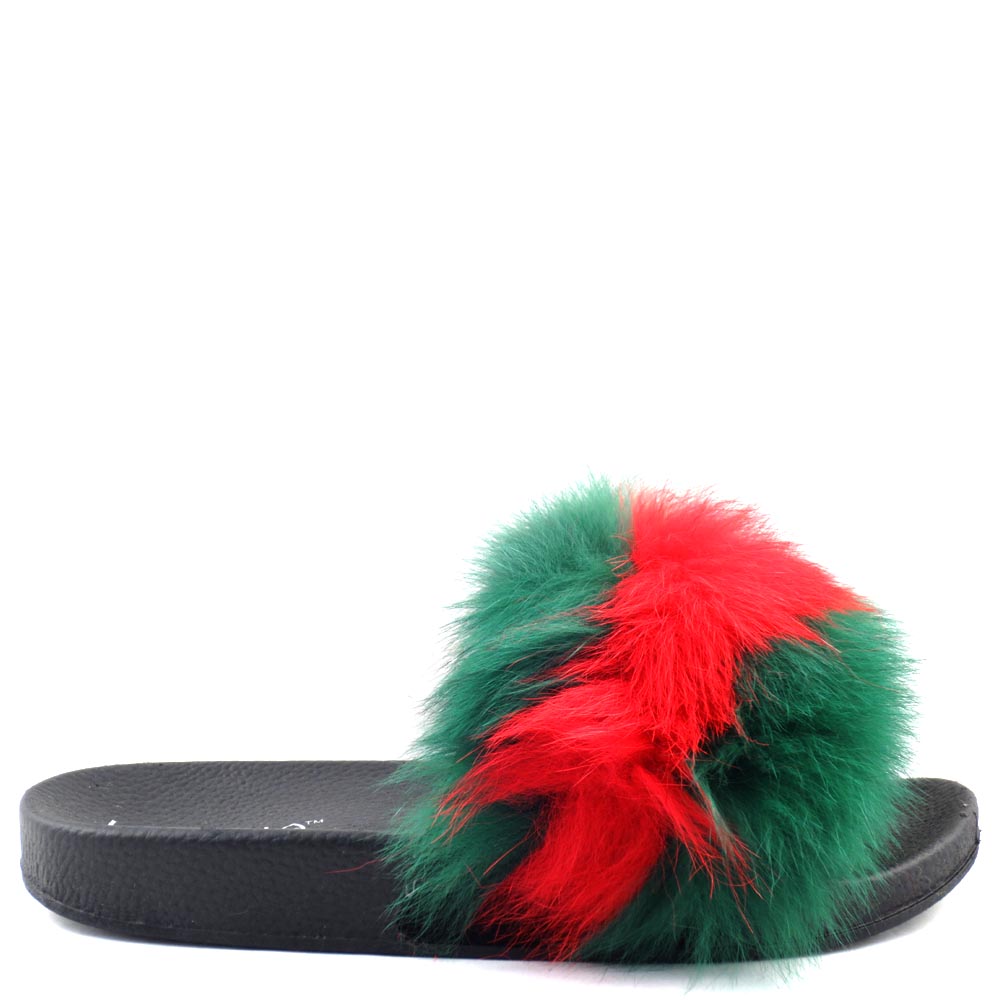 Liliana Furry Platform Sandals - Fanzzy 1A