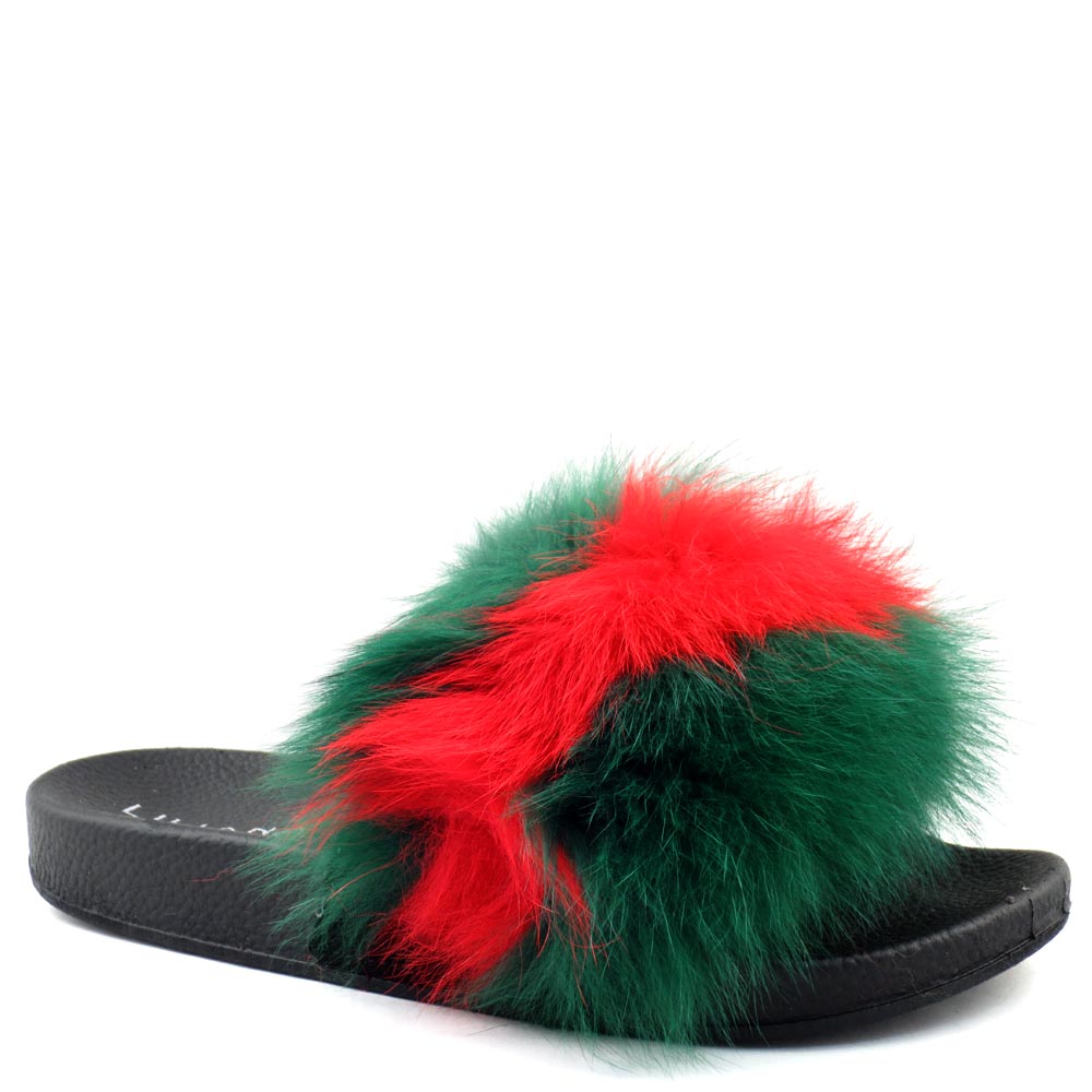 Liliana Furry Platform Sandals - Fanzzy 1A