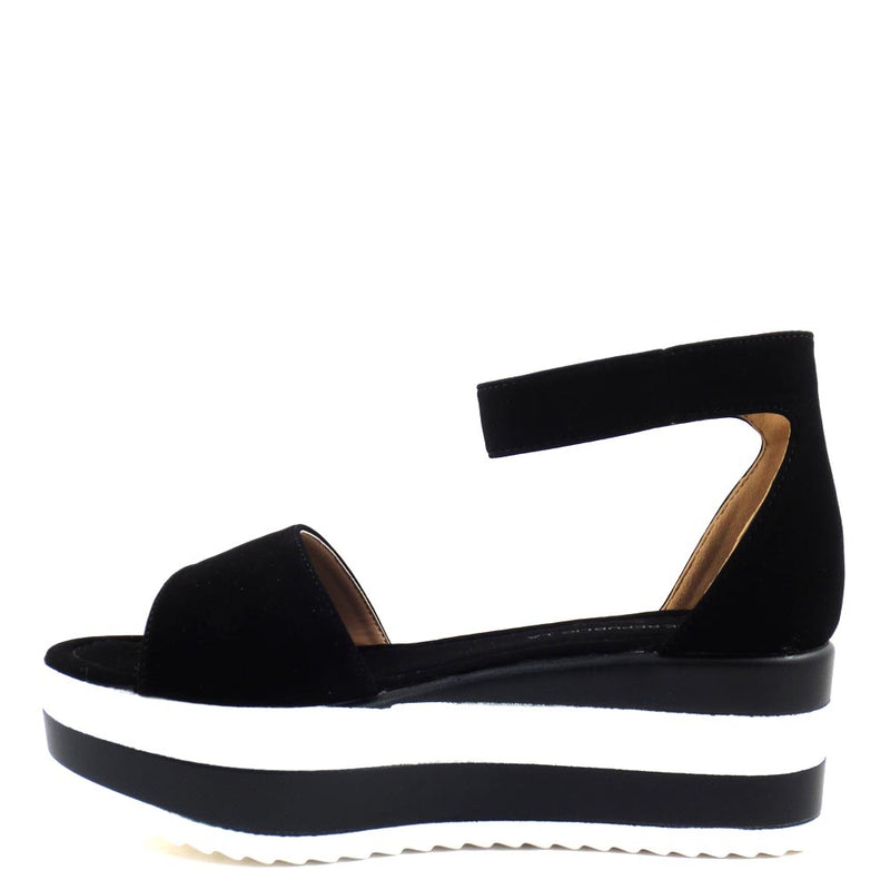 Shoe Republic LA Open Toe Velcro Ankle Strap Platform Sandals - Gilbert