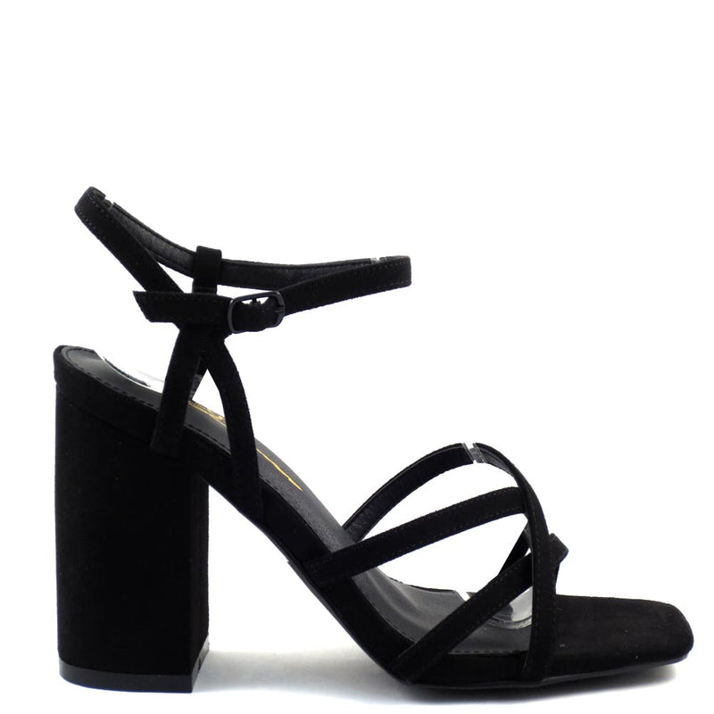 Olivia Jaymes Strappy Open Toe Ankle Strap  Chunky Heels - HiFive