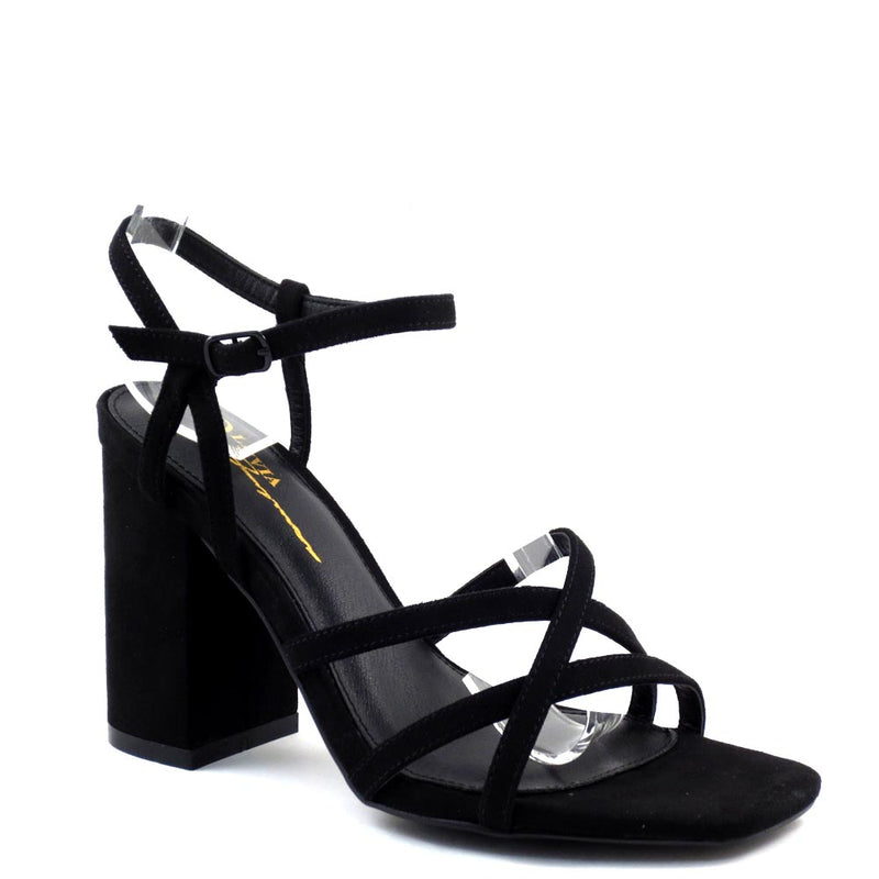 Olivia Jaymes Strappy Open Toe Ankle Strap  Chunky Heels - HiFive