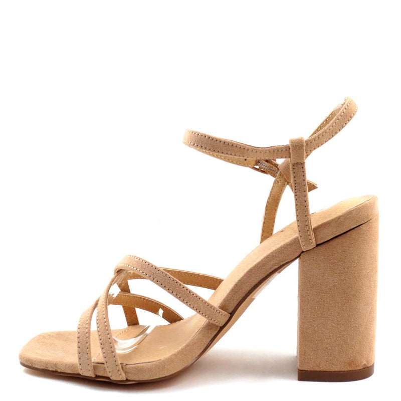 Olivia Jaymes Strappy Open Toe Ankle Strap  Chunky Heels - HiFive