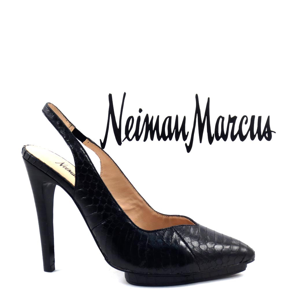 BRANDED NEIMAN MARCUS: Closed Toe Slingback Hidden Platform Heels - Laine