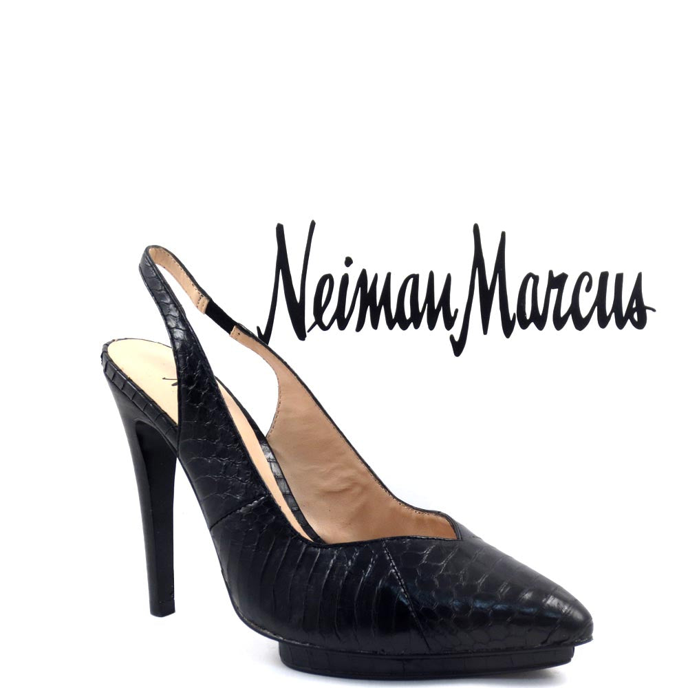 BRANDED NEIMAN MARCUS: Closed Toe Slingback Hidden Platform Heels - Laine