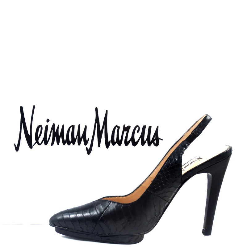 BRANDED NEIMAN MARCUS: Closed Toe Slingback Hidden Platform Heels - Laine