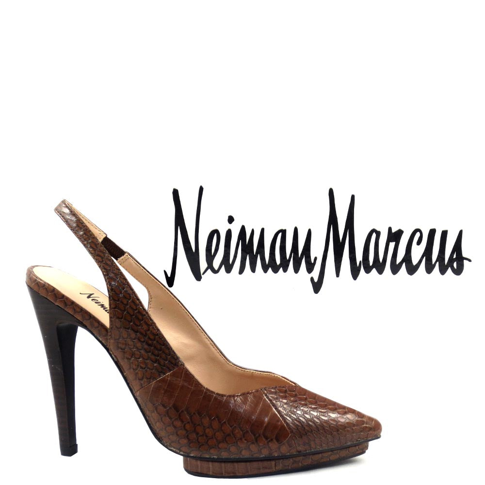 BRANDED NEIMAN MARCUS: Closed Toe Slingback Hidden Platform Heels - Laine