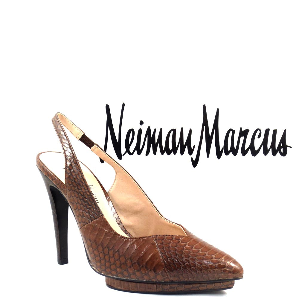 BRANDED NEIMAN MARCUS: Closed Toe Slingback Hidden Platform Heels - Laine