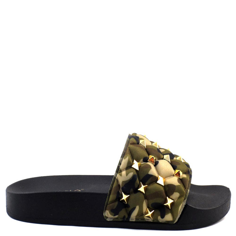 Liliana Valentino Inspired Camouflage Slide In Platform Sandals - Maxie 4