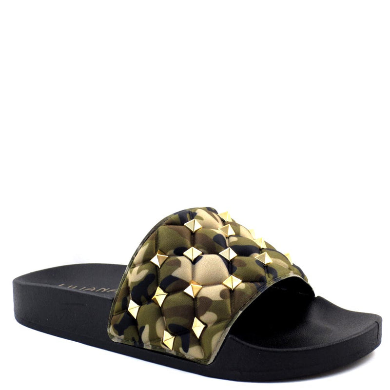 Liliana Valentino Inspired Camouflage Slide In Platform Sandals - Maxie 4