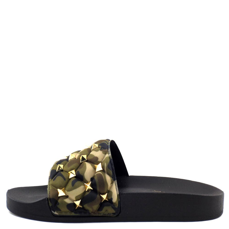 Liliana Valentino Inspired Camouflage Slide In Platform Sandals - Maxie 4