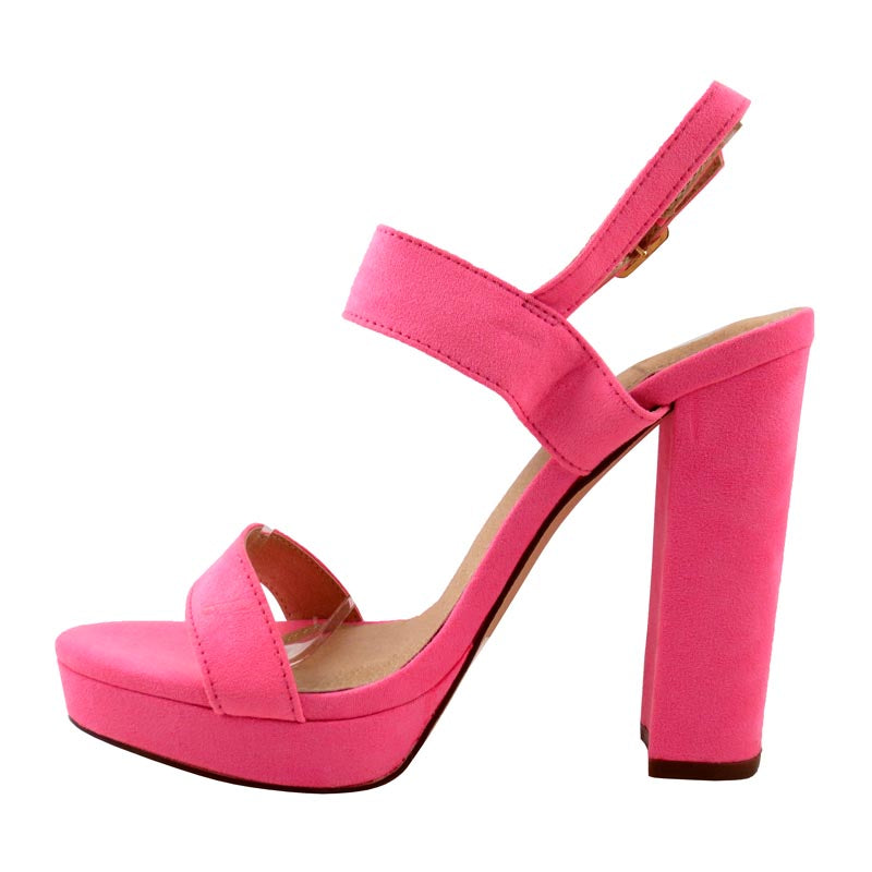 Olivia Jaymes Open Toe Slingback Ankle Strap Chunky Platform Heels - Melissa