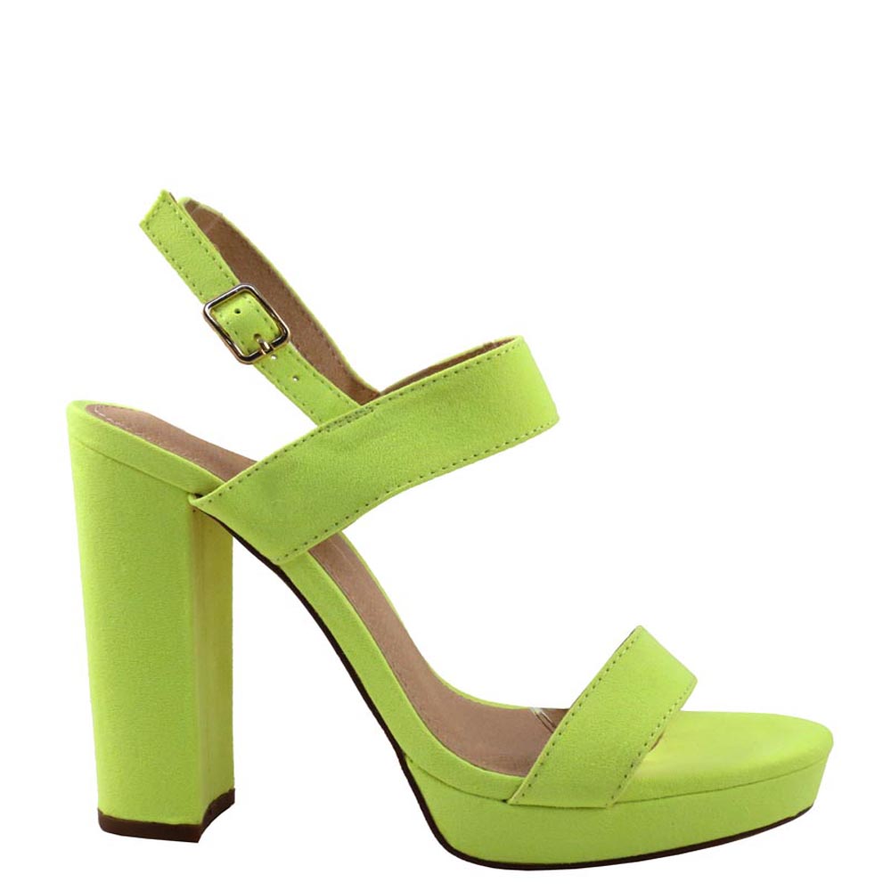 Olivia Jaymes Open Toe Slingback Ankle Strap Chunky Platform Heels - Melissa