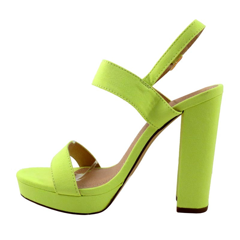 Olivia Jaymes Open Toe Slingback Ankle Strap Chunky Platform Heels - Melissa