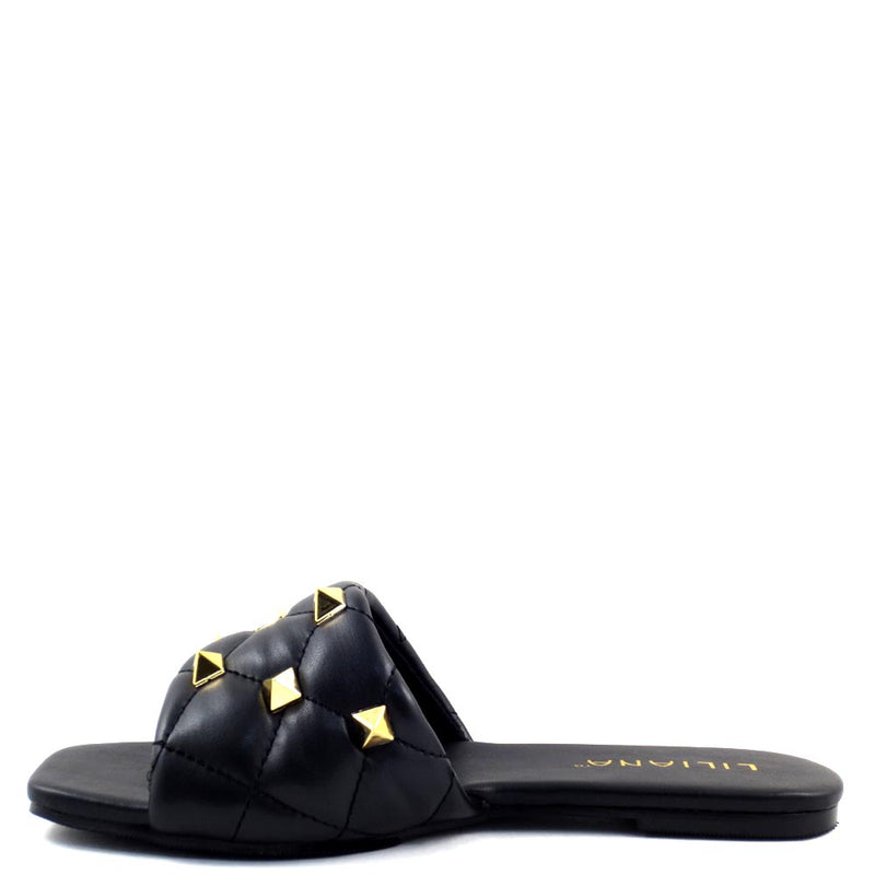 Liliana Valentino Inspired Studded Flat Sandals - Mira