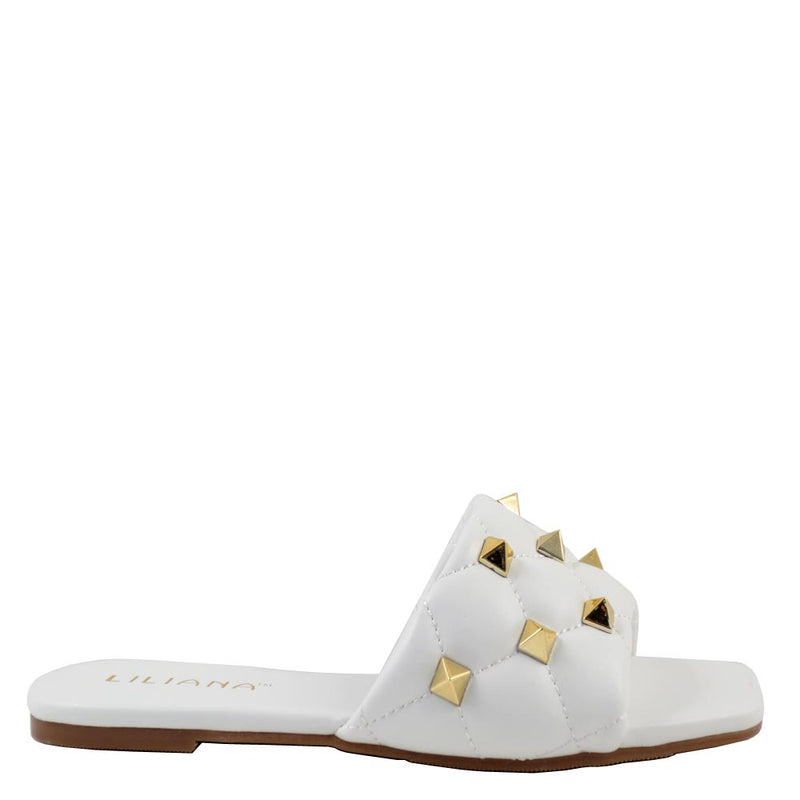 Liliana Valentino Inspired Studded Flat Sandals - Mira