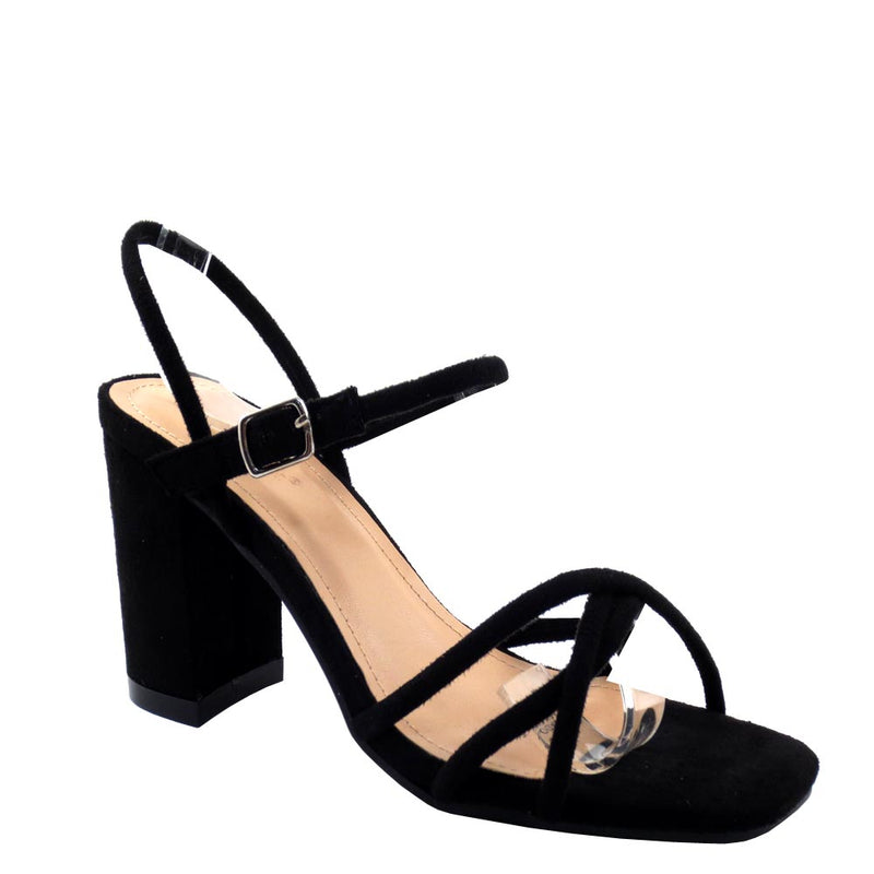 Love Mark Open Toe Knotted Strappy Sling Back Short Heels - Prado