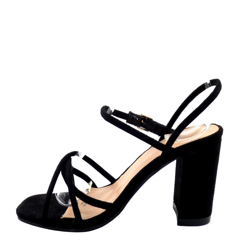 Love Mark Open Toe Knotted Strappy Sling Back Short Heels - Prado