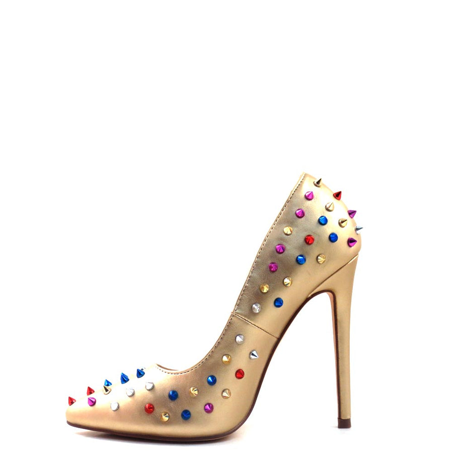 Studded High Heel Shoes, 2023 New Arrival, Pointed Toe, Thin Heel, Single  Shoe | SHEIN USA