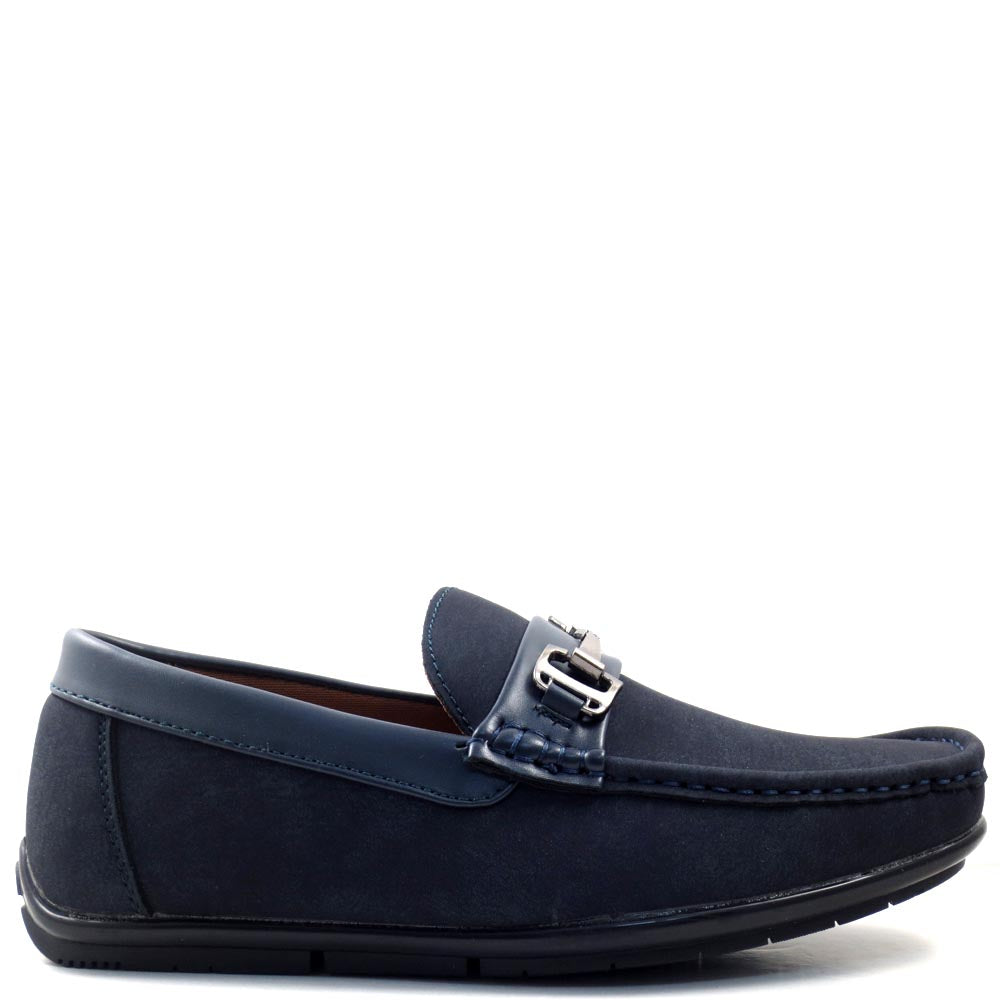 Slip On Driver Moccasins with Metal Buckle Strap - SED8037
