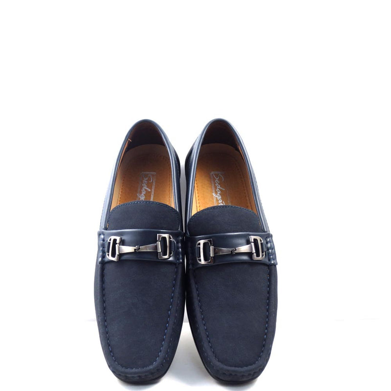 Slip On Driver Moccasins with Metal Buckle Strap - SED8037