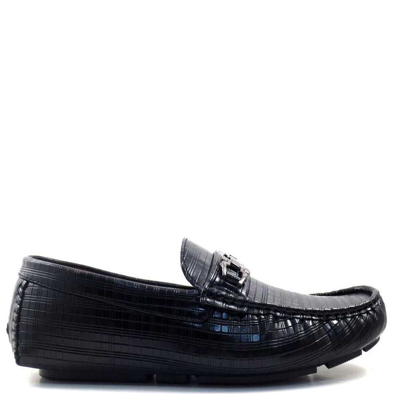 Slip On Driver Moccasins with Metal Buckle Strap - SED8038